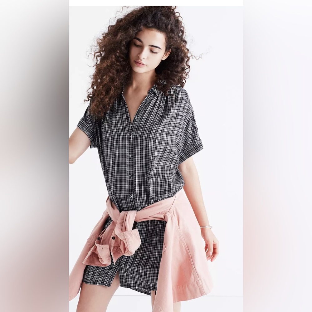 Madewell Central Shirtdress Thompson Plaid
